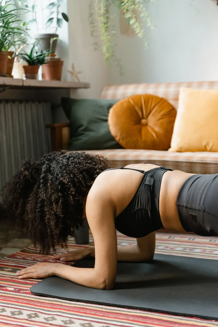 woman in planking position