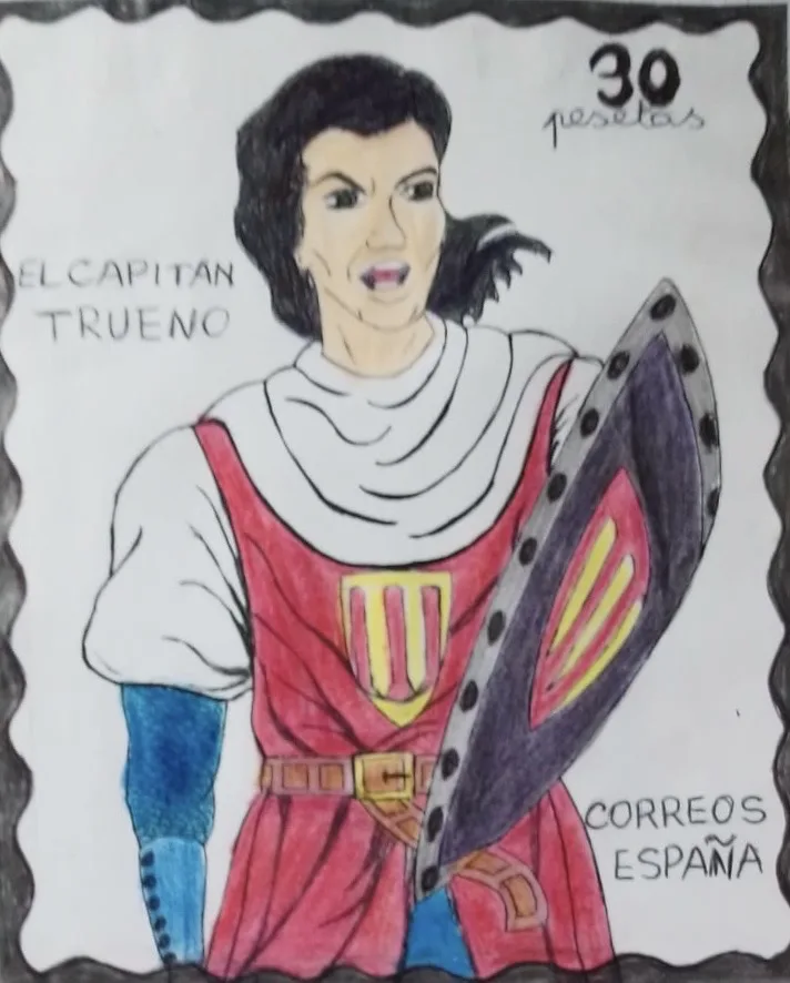 61a0ec29-38c4-4a86-be16-b21c310857ba-jpeg Sello del Capitán Trueno de 30 Pesetas de 1995