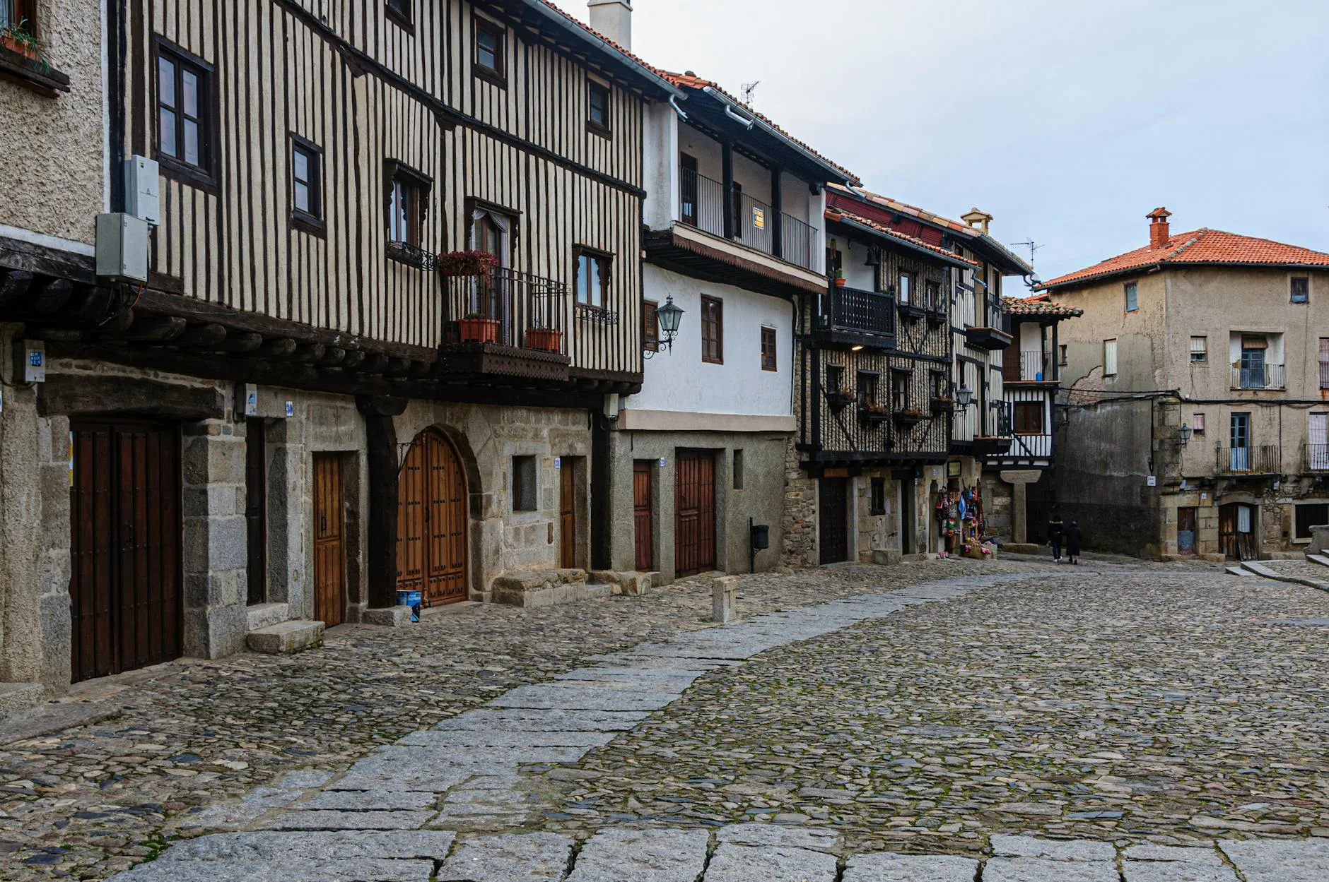 medieval houses in town