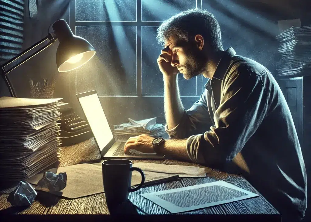 Hombre con ordenador