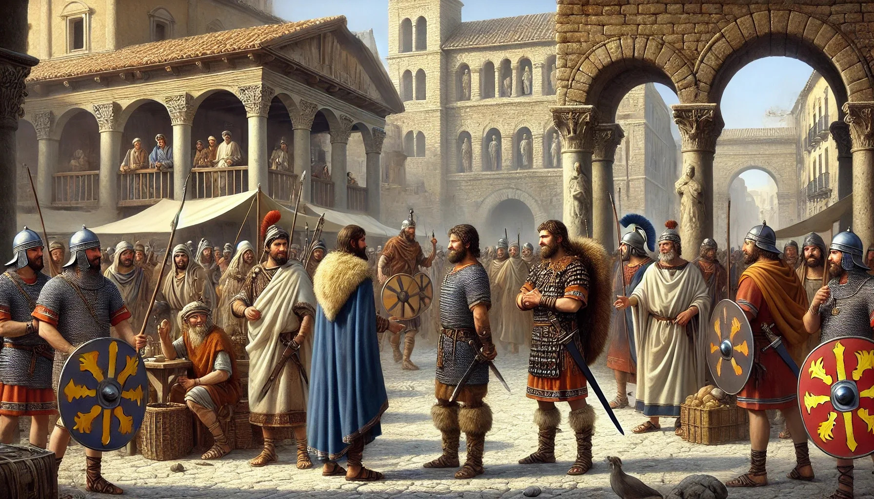 Capítulo 3: La Invasión Visigoda – Un Reino en Crisis Visigodos y romanos en España