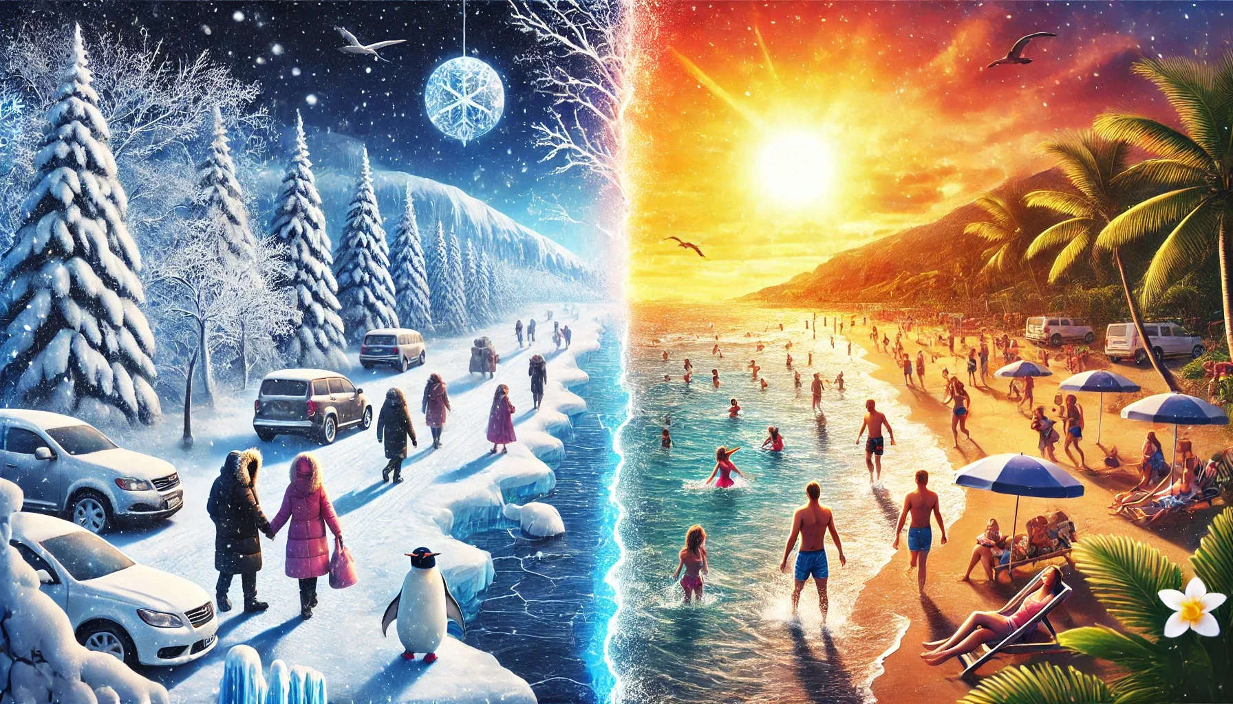 enero en el norte y en el sur