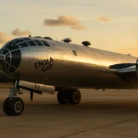 Avión B-29 "Enola Gay" al amanecer. Este avión cambió la historia el 6 de agosto de 1945.