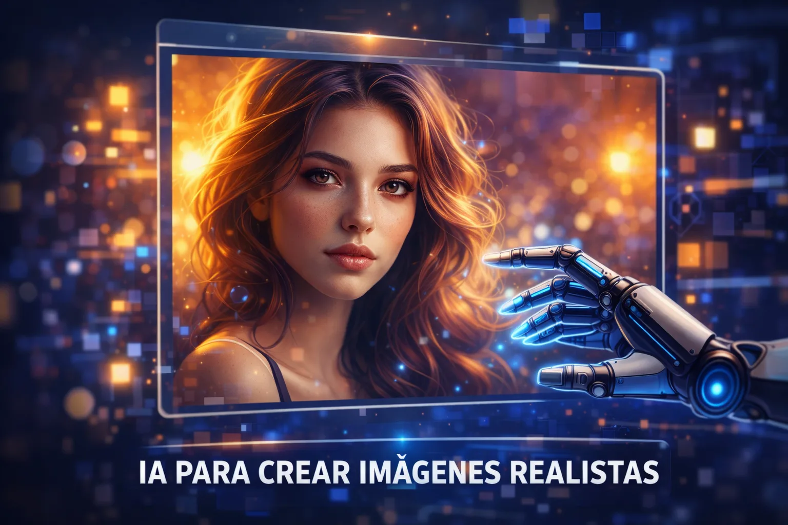 inteligencia artificial generando imagen realista retrato creado con IA