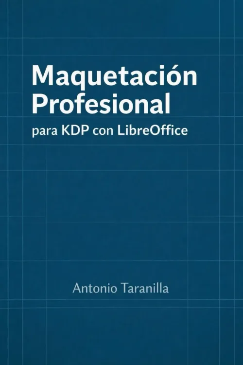 Portada azul del libro Maquetación profesional para KDP con LibreOffice Writer