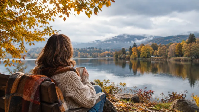 Paisaje otoñal que transmite el ánimo de octubre y una sensación de calma